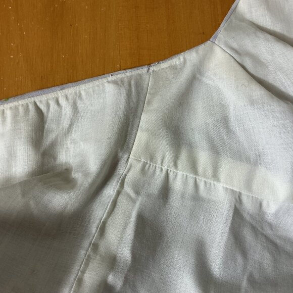 Vintage 70s Halter Neck Lilac Purple Flocked Daisy Floral Print Maxi Dress S - Picture 6 of 7